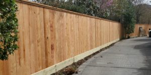 Rustic Wood Fence with Horizontal Panels