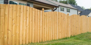 Well-Maintained Wooden Fence in Garden
