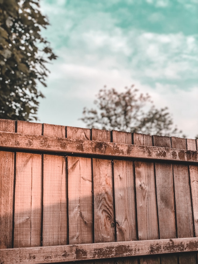 Wooden Fence Alongside a Garden Path